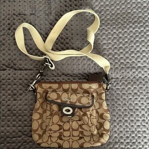 Coach Tan Signature Crossbody Bag